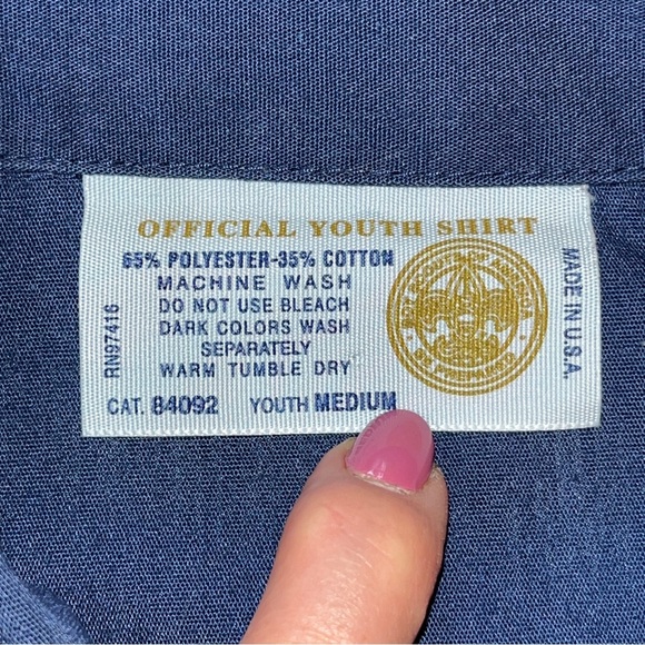 BOY SCOUTS blue UNIFORM SHIRT PATCHES HAT gerald R ford wolf bobcat unit 2005, M - Picture 3 of 15